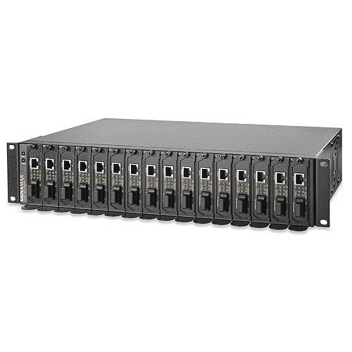 Empower Your Network with the Signamax FO-MC11040: The Ultimate 16-Bay Media Converter Chassis for High-Density Fiber Optic Conversion