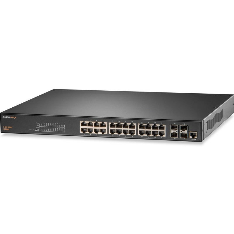 Reliable High-Speed Networking: Signamax FO-SC53060 24-Port Switch with 4 SFP+ Ports & Redundant Power