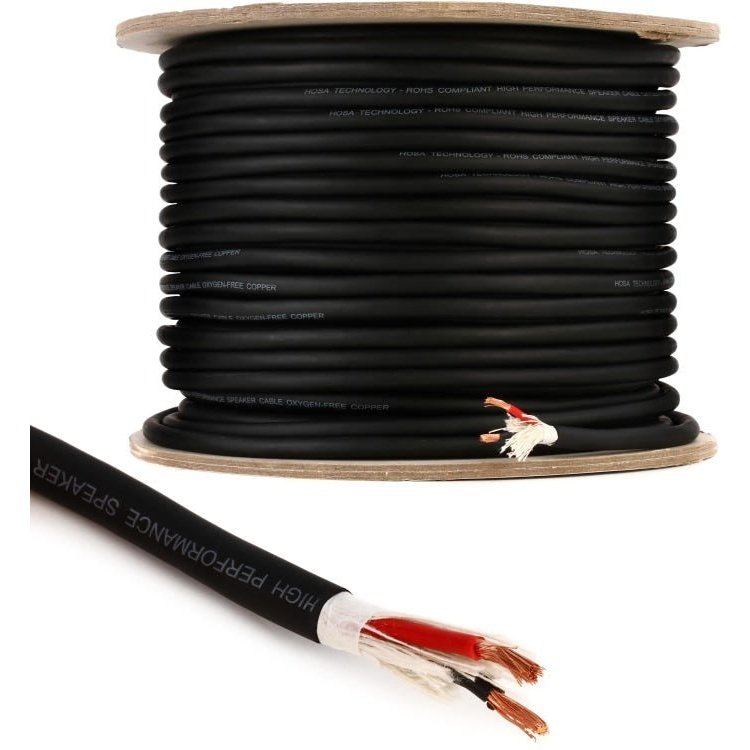 14 AWG x 2 OFC Black Speaker Cable /ft.