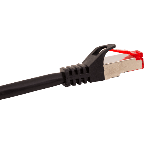 6-in Cat 6A SHIELDED Black Patch Cable