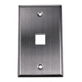 1-Port Stainless Steel Wall Plate