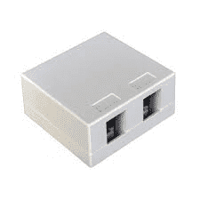 2 Port White Surface Box