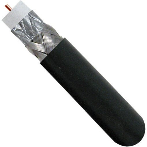RG6 Coax Shielded Spool Black