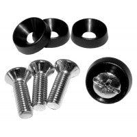 10-32 Countersunk Rack Screw with Plastic Cup Washer, 4 each