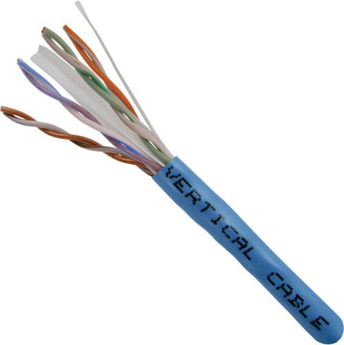 Vertical Cable Bulk Cat 6 UTP Riser Cable, Blue 1000' Box