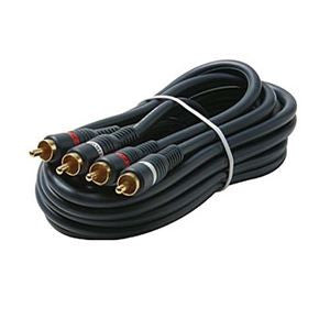 25ft 2-RCA Stereo Audio Cable Blue