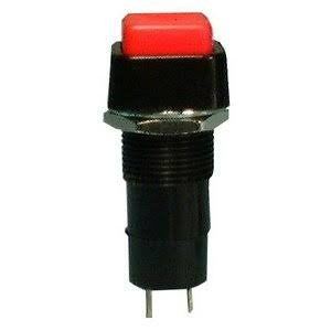 SPST, OFF- ON , Square Push Button Switch, Red