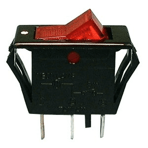 ON-OFF, Red Lighted Power Rocker Switch, SPST