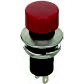 SPST, OFF- ON Round Red Pushbutton Switch