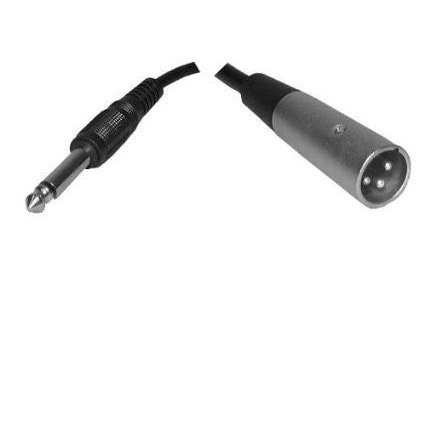 10 ft Microphone Cable, 3-Pin XLR Male Connector to 1/4
