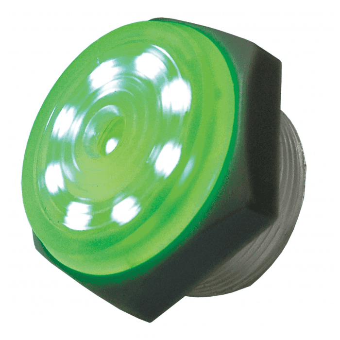 3-15V DC Green LED Lighted, Intermittent Piezo Sounder