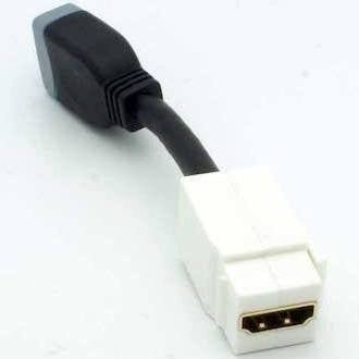HDMI Keystone Insert Pigtail Female to Female Cable