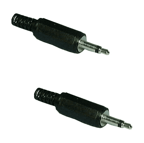 3.5mm Mono Plug W/Strain Relief - Black
