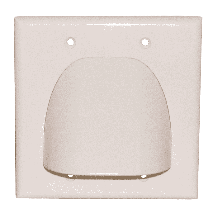 Canopy Wall Plate Double Gang Standard-White