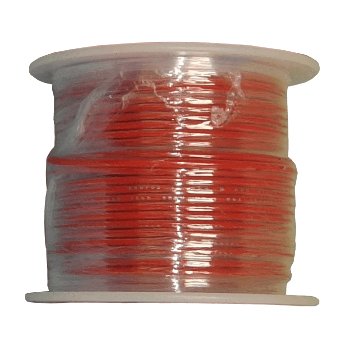 22 AWG Solid Copper Wire, Red, 100 ft.