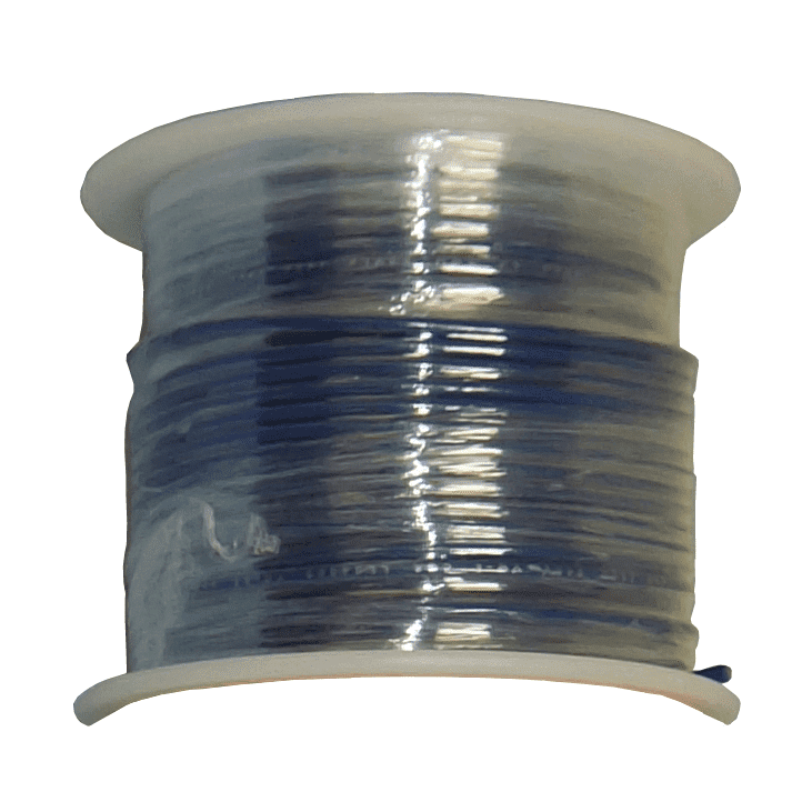 22 AWG Solid Core Copper Wire, Blue, 100 ft.
