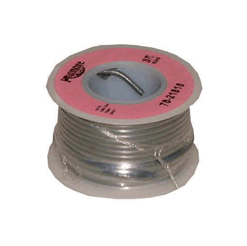 18 AWG Stranded Copper Wire, Grey, 25 ft.