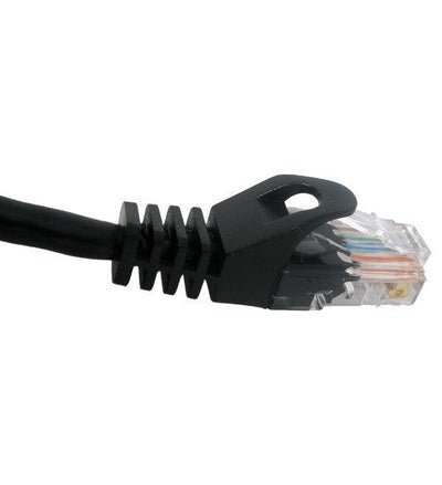 1 ft. Black Cat5e Patch Cable Molded Boot