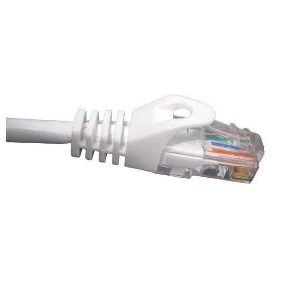 25 ft. White Cat5e Patch Cable Molded Boot