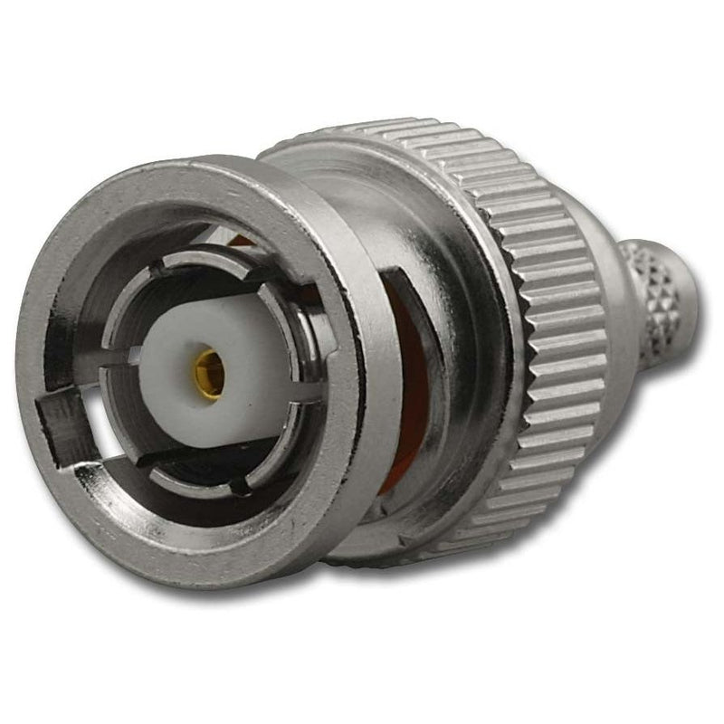 Reverse Polarity BNC Dual Crimp Plug with Female Pin for RG-58/U
