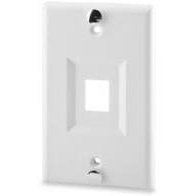1-Port Plastic Wall Mount Phone Plate, White