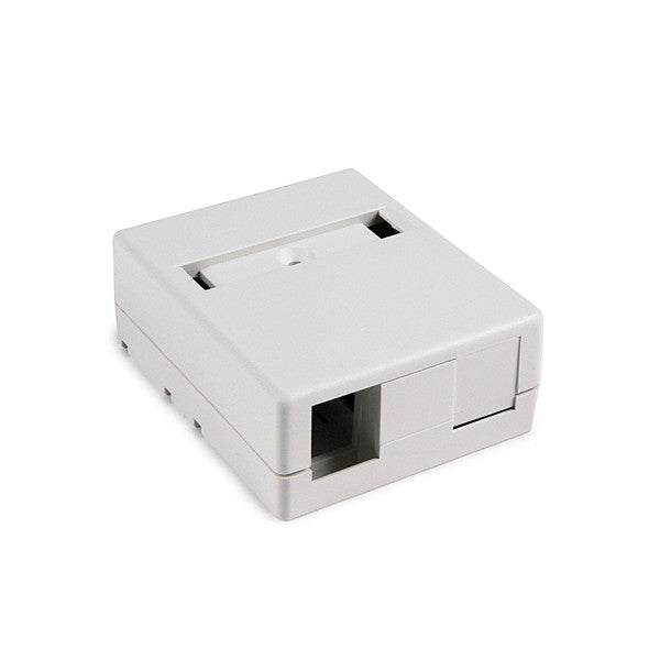 2 Port Surface Mount Box - Office White