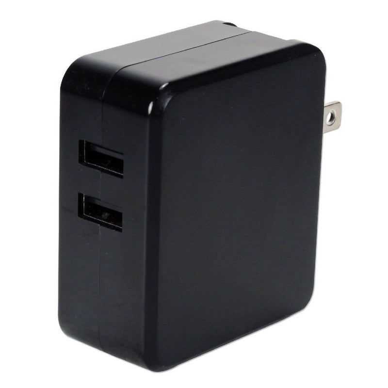 2-port 4.8Amp USB Universal AC Charger with Folding Power Plug