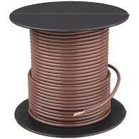 24 AWG Solid Strand Copper Wire, Brown, 100 ft.