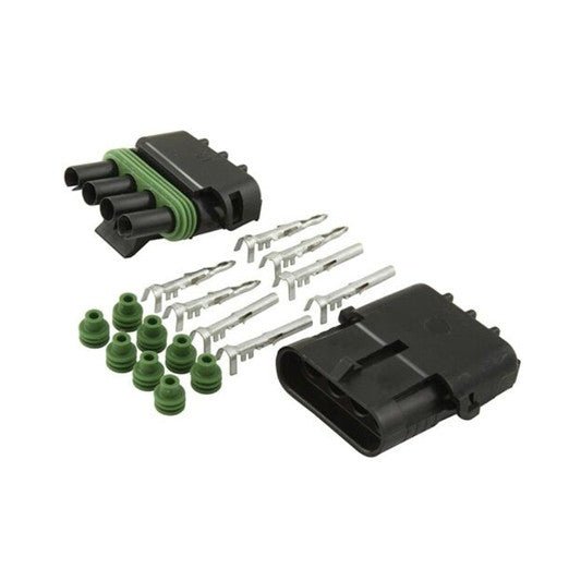 4-pin Weather Pack Sealed Connector Set, Male and Female