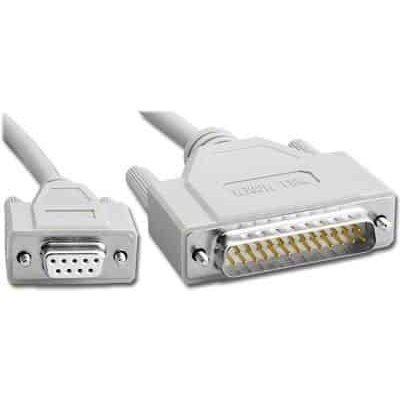 DB25M To DB9F Null Modem 6 FT Cable