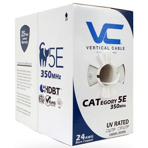 Cat 5e Outdoor/UV w/Water Block - No Gel, Black