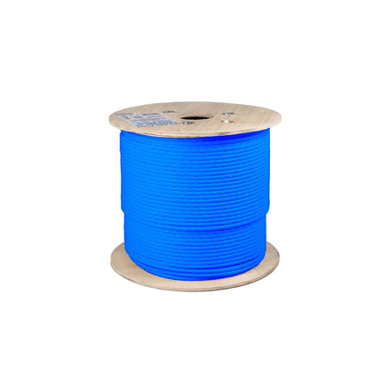 Cat 6A Unshielded Riser UTP, 1000' Bulk Spool, Blue