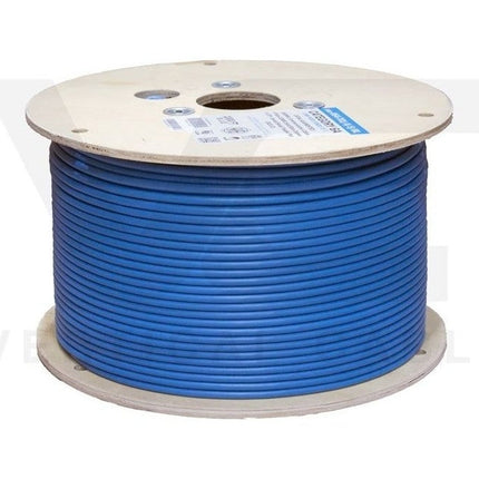 Cat 6A Shielded Riser UTP Cable, 1000' Bulk Spool, Blue