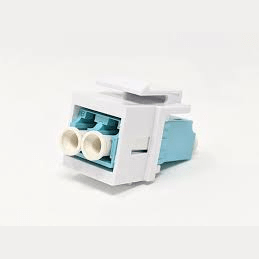 LC OM4 Multimode Duplex Keystone Coupler – White