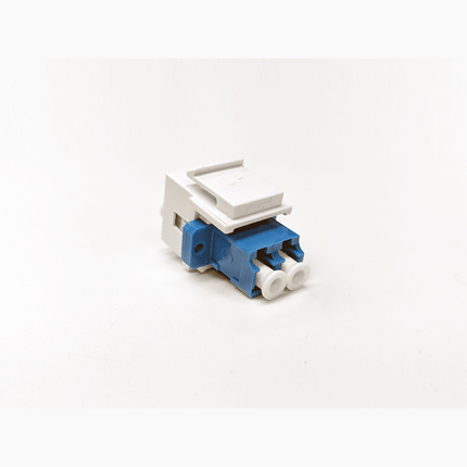 LC Singlemode Duplex Fiber Keystone Coupler – White