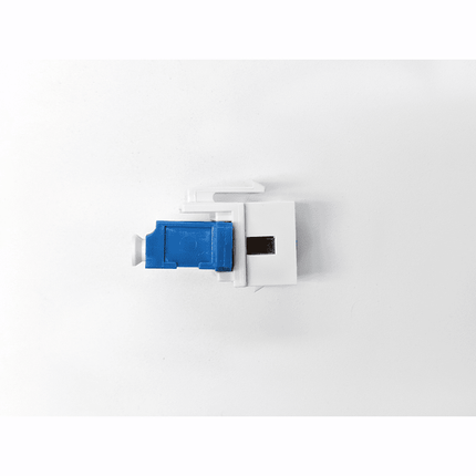 LC Singlemode Duplex Fiber Keystone Coupler – White