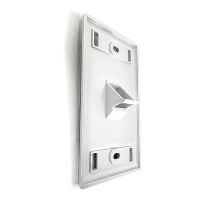 1-Port Angled ID Wall Plate - white