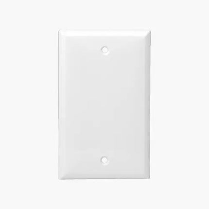 Single Gang Blank Wall Plate, White