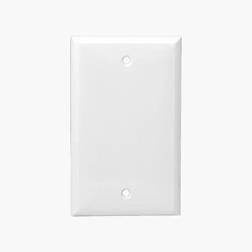 Single Gang Blank Wall Plate, White