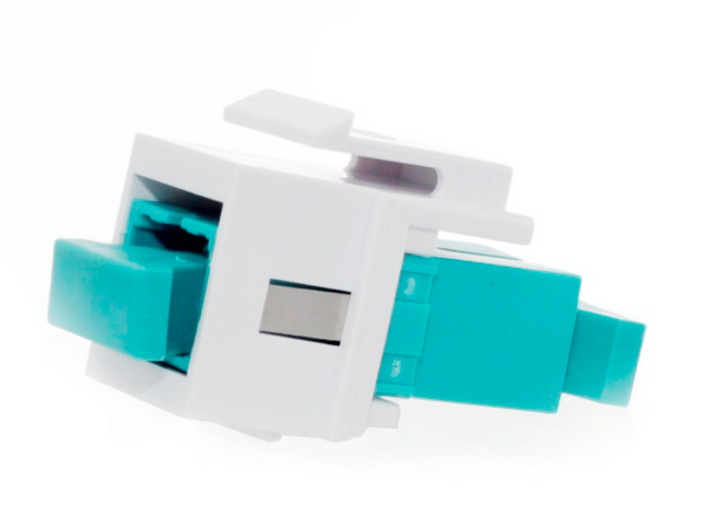 SC MM Simplex Keystone Fiber Coupler - White