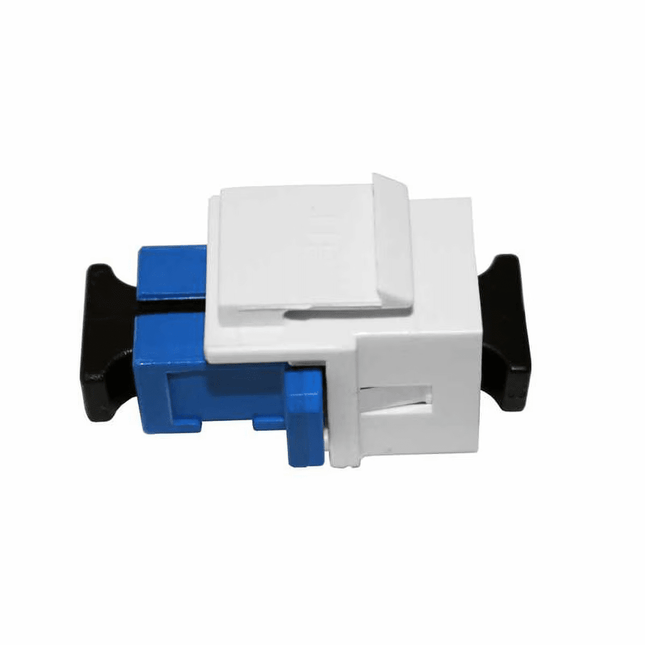 SC Singlemode Simplex Keystone Fiber Coupler – White