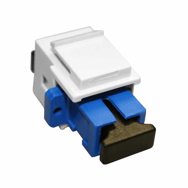 SC Singlemode Simplex Keystone Fiber Coupler – White