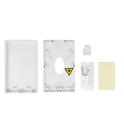 2-Port Fiber Surface Box – White