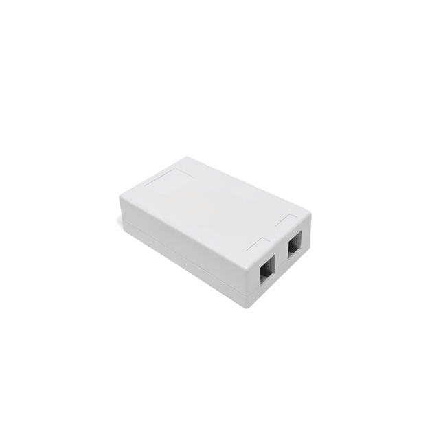 2-Port Fiber Surface Box – White