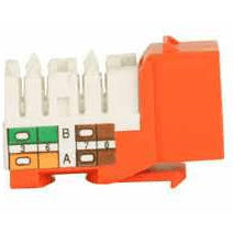 Dynacom Cat 6 Keystone Jacks - Orange 25/pkg.