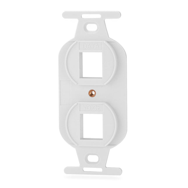 2-port 106-type Keystone Adaptor - White