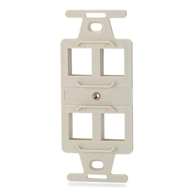 4-Port 106 Type Keystone Adapter Faceplate