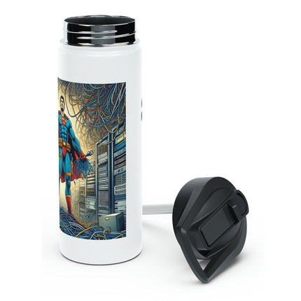 Network Hero Stainless Steel Water Bottle: Ideal for Low Voltage Installers & IT Pros