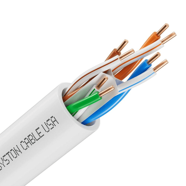 Cat6A+ 700MHz 23AWG UTP Plenum Cable – White, 1000ft