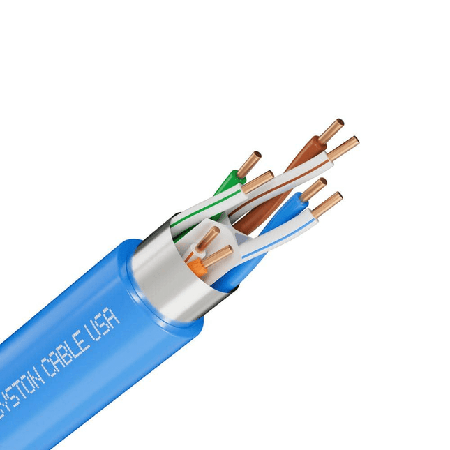 Cat6A+ 700MHz 23AWG Shielded Riser Cable – Blue, 1000ft